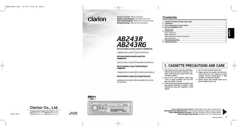 Clarion AB243R User manual