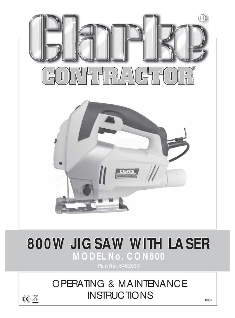 Clarke CONTRACTOR CON800 Installation and operation manual