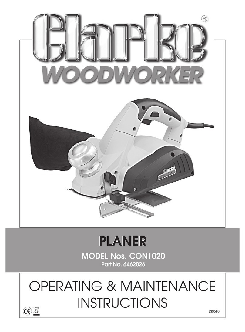 Clarke WOODWORKER CON1020 Installation and operation manual Clarke WOODWORKER CON1020 Installation and operation manual
