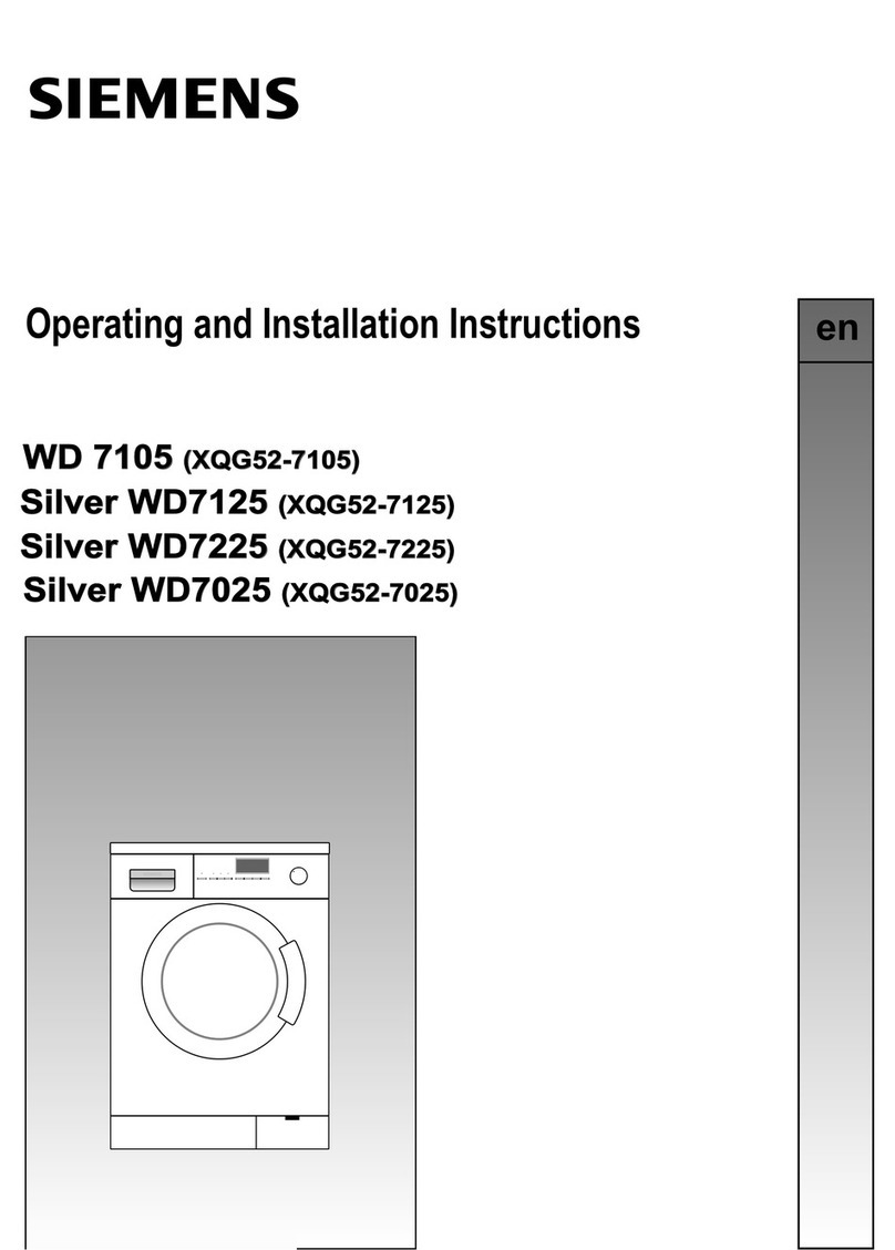 Siemens WD 7105 Operating and installation instructions