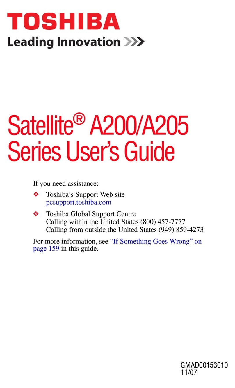 Toshiba Satellite A200 Series User manual