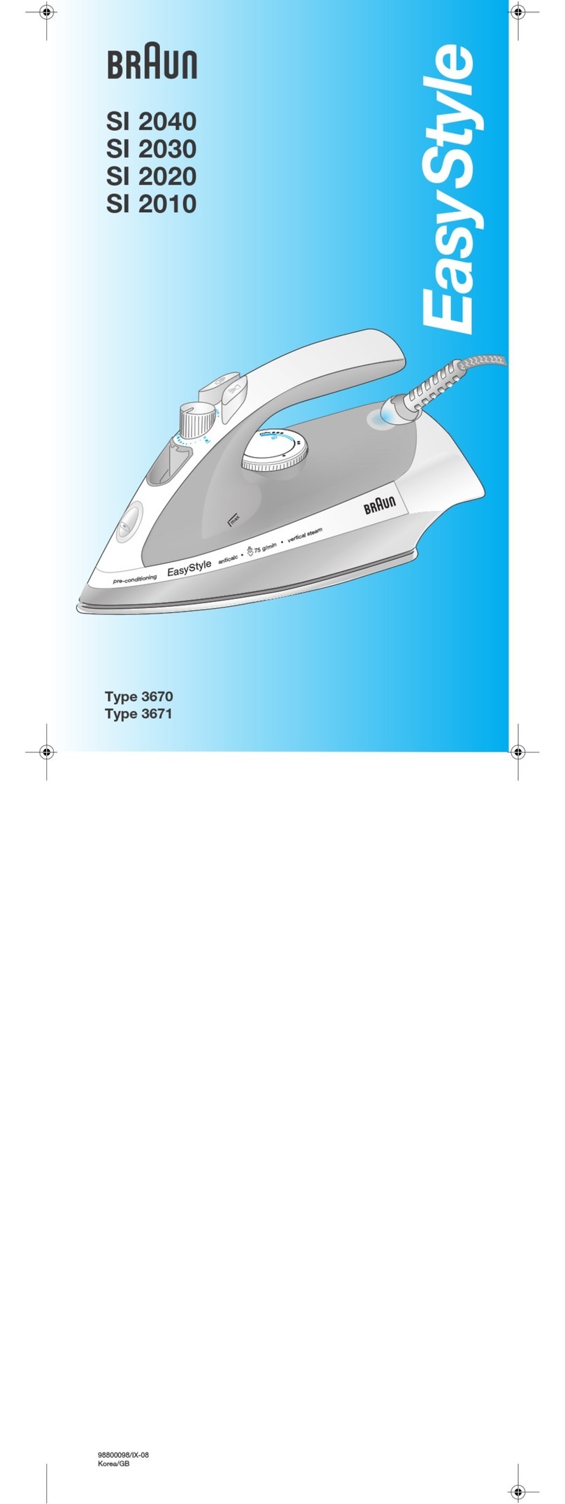 Braun EasyStyle SI 2030 User manual