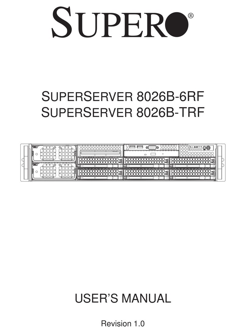 Supero SUPERO SUPERSERVER 8026B-6RF user manual