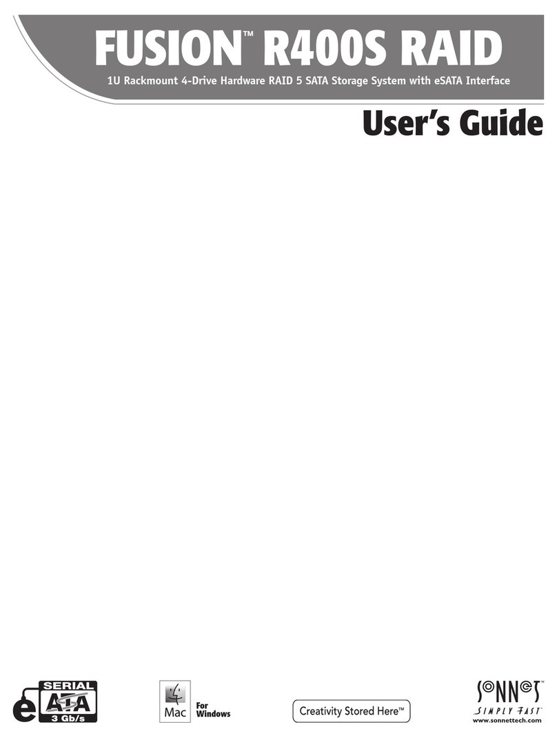 Sonnet Fusion R400S User manual Sonnet Fusion R400S User manual
