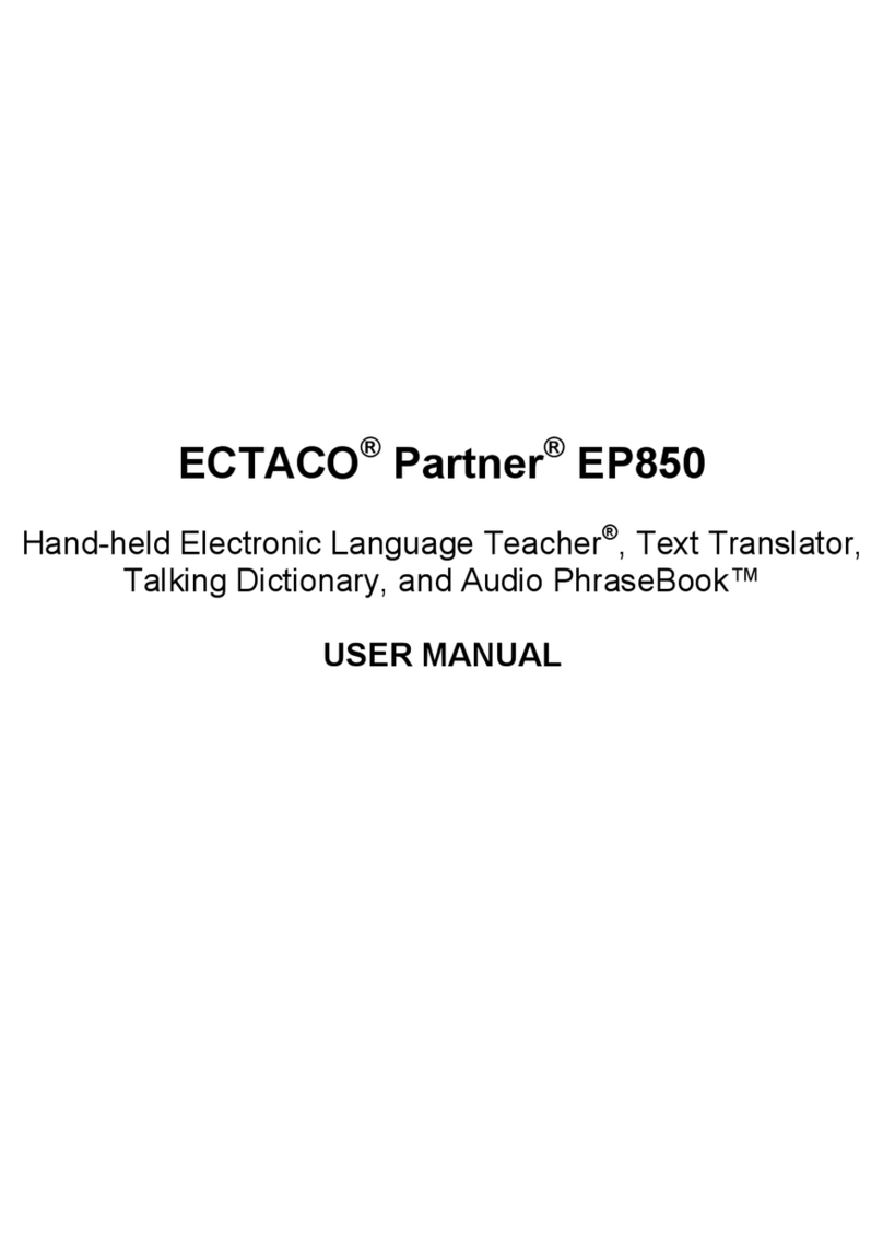 Ectaco Partner EP850 User manual Ectaco Partner EP850 User manual