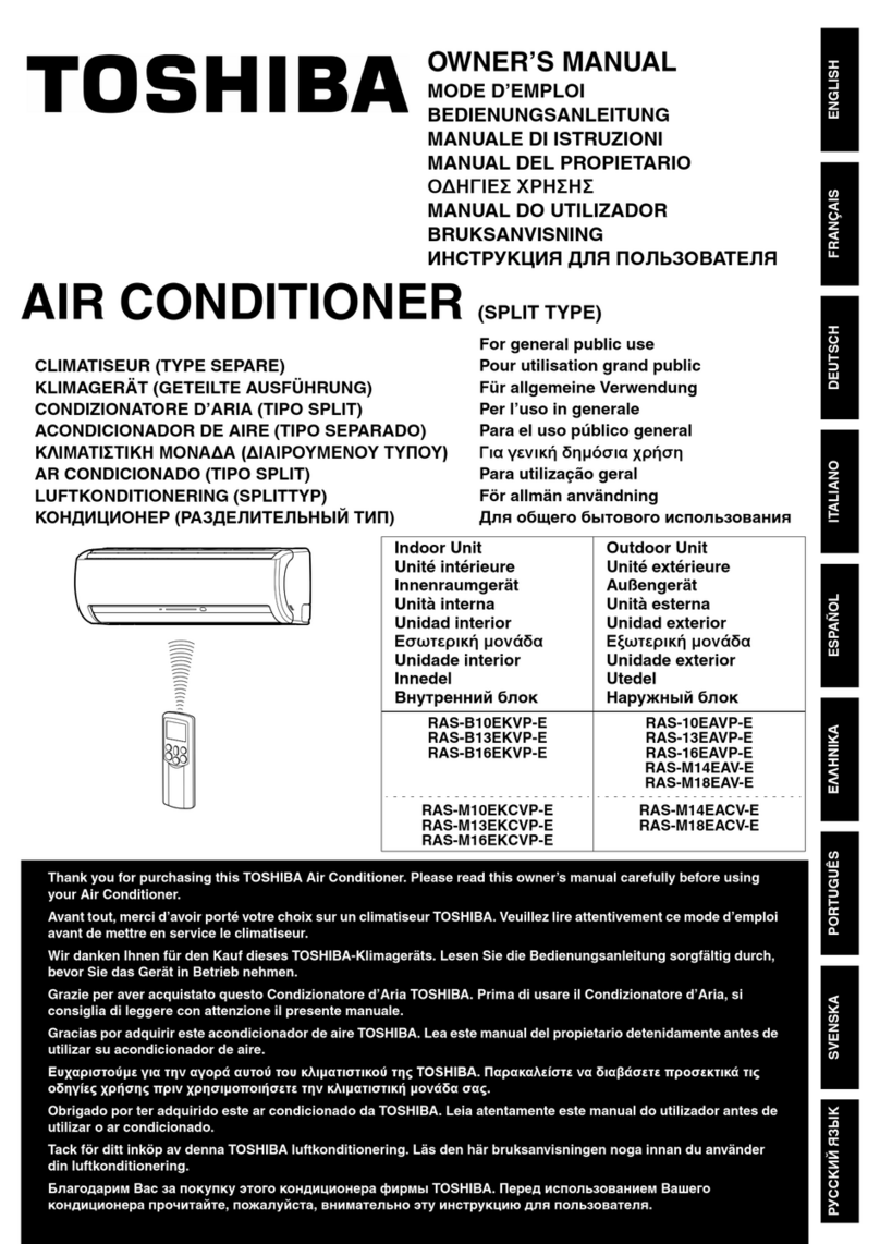 Toshiba RAS-B10EKVP-E owner's manual