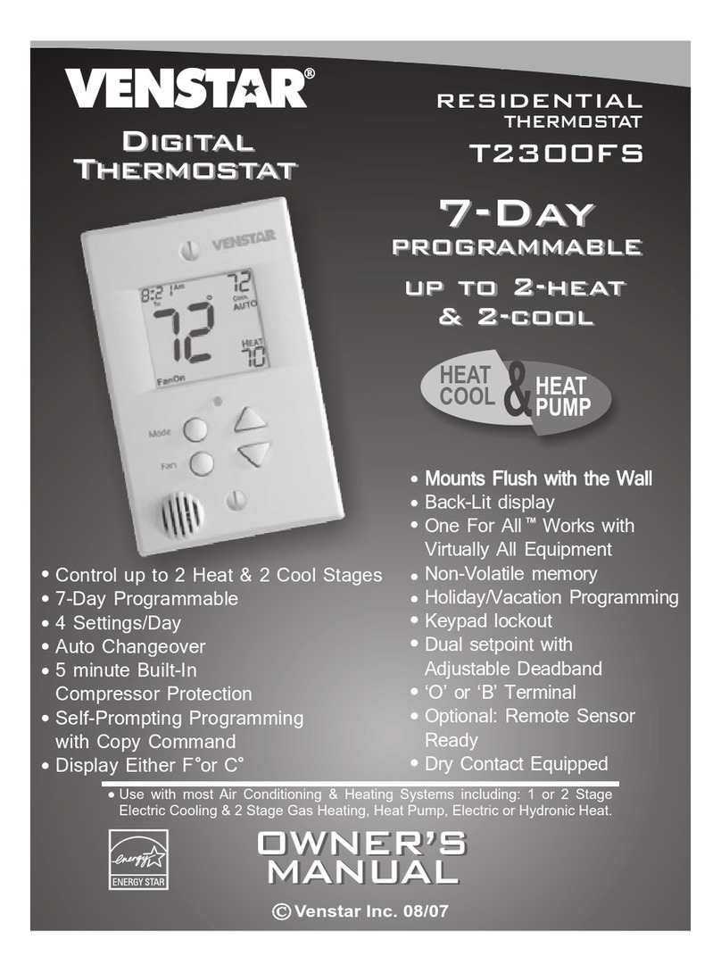 Venstar T2300FS owner's manual