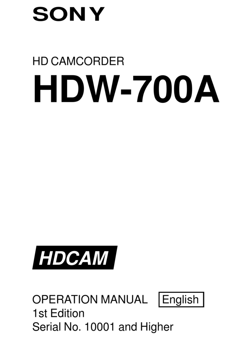 Sony HDCAM HDW-700A User manual