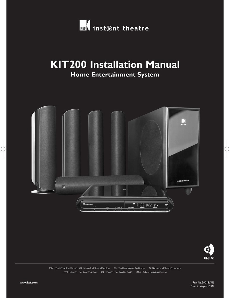 KEF instant dvd theatre KIT200 installation manual