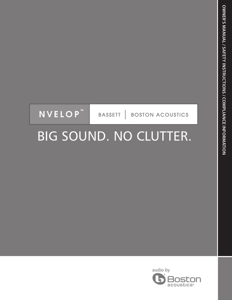 Boston Acoustics Bassett's Nvelop owner's manual