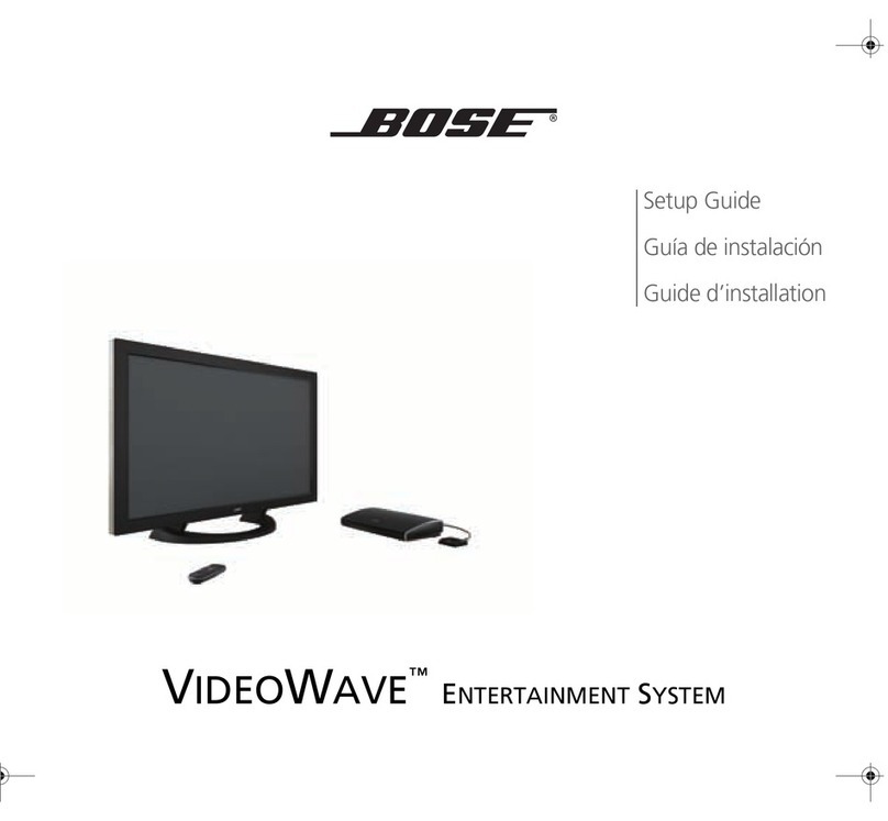 Bose VIDEOWAVE User manual