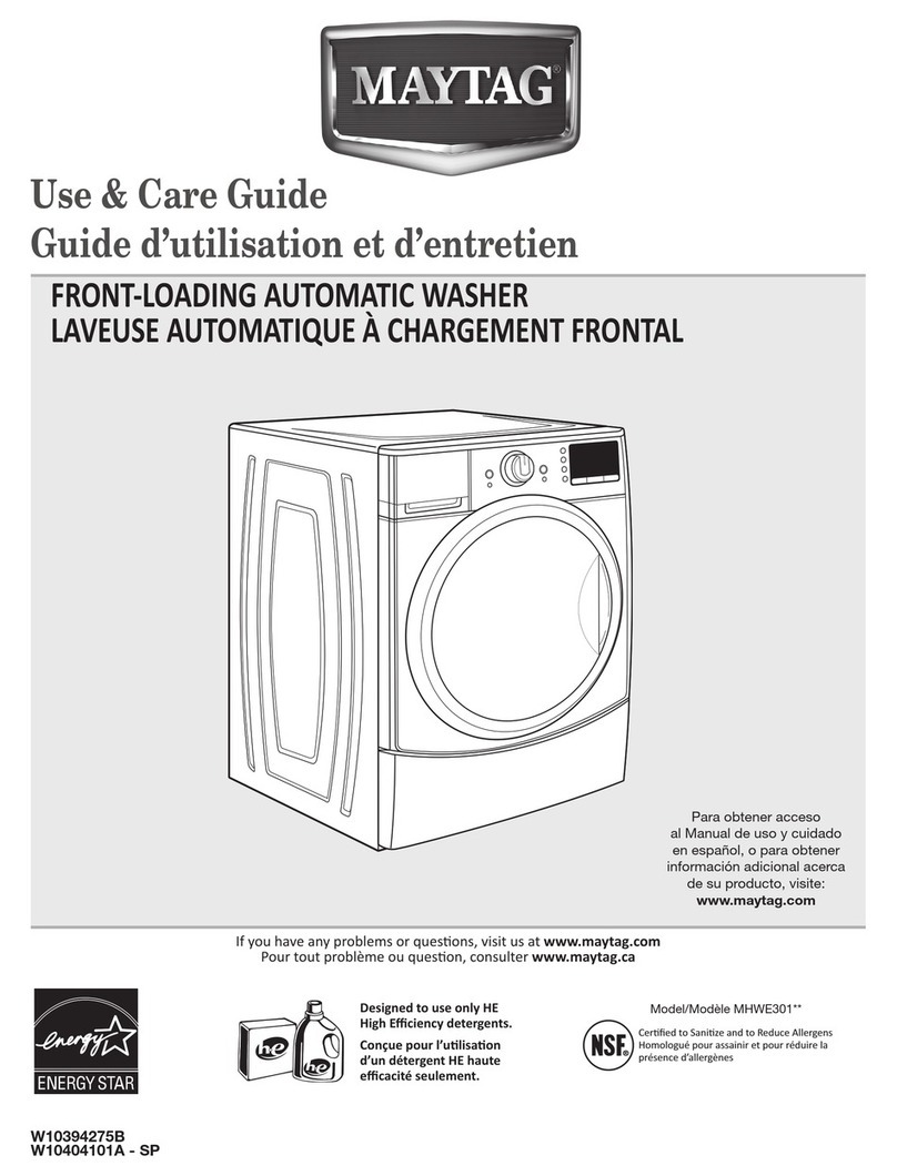 Maytag MHWE301 Series User manual