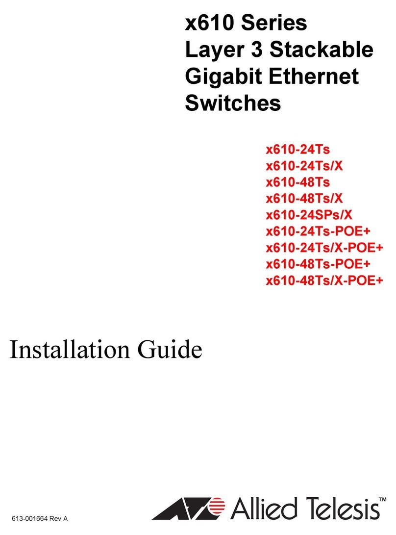 Allied Telesis x610 Series User manual Allied Telesis x610 Series User manual