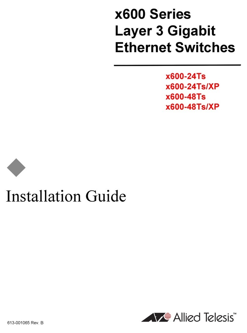 Allied Telesis x600 Series installation guide