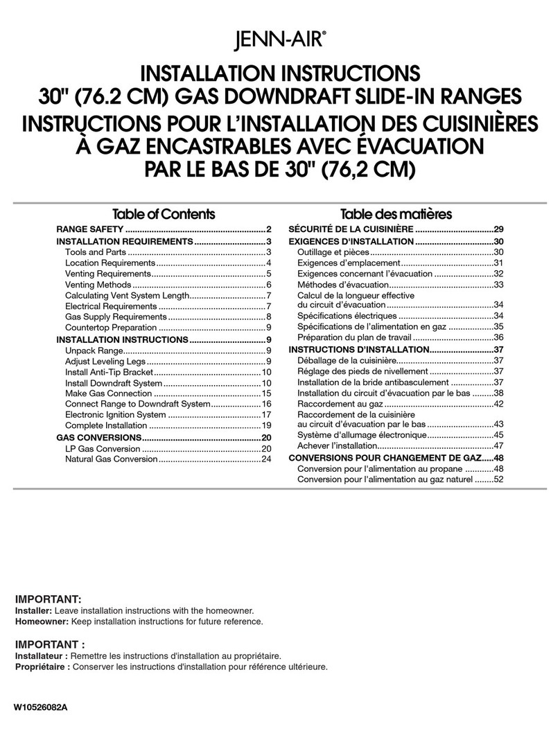 Jenn-Air W10526082A installation instructions