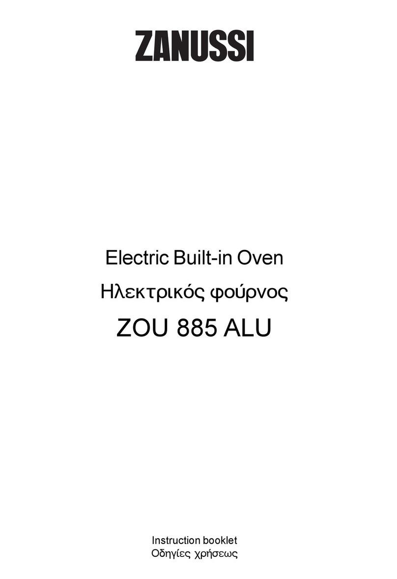 Zanussi ZOU 885 ALU Instruction booklet Zanussi ZOU 885 ALU Instruction booklet