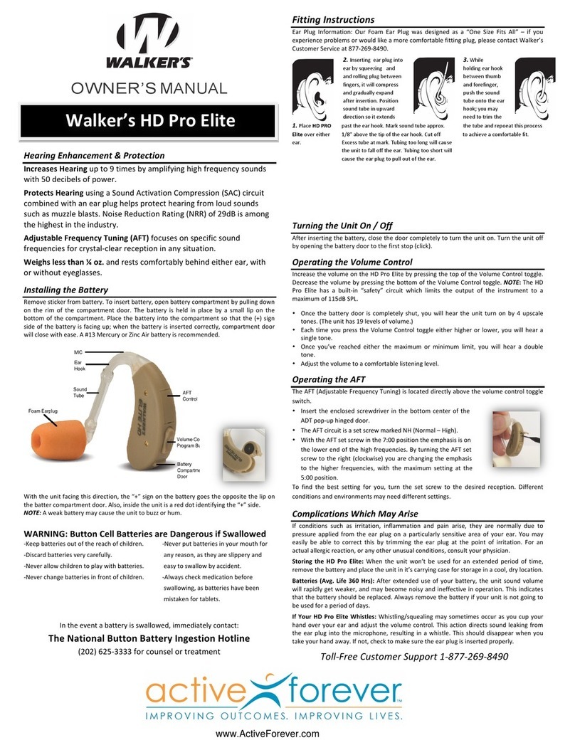 Activeforever Walkers HD Pro elite owner's manual