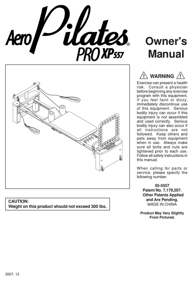 Activeforever Aero Pilates Pro XP557 owner's manual