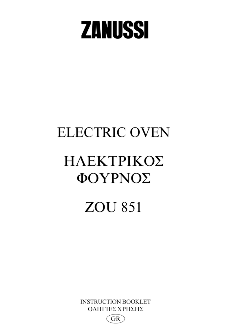 Zanussi ZOU 851 Instruction booklet