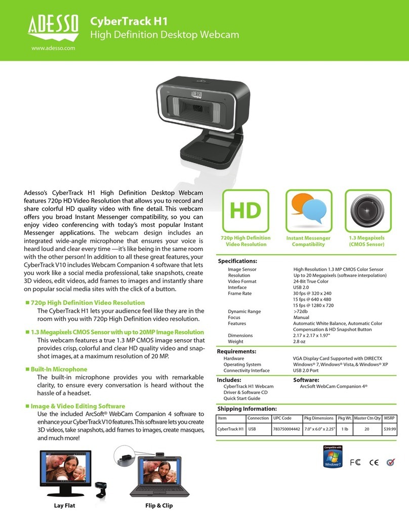 Adesso CyberTrack H1 Specifications