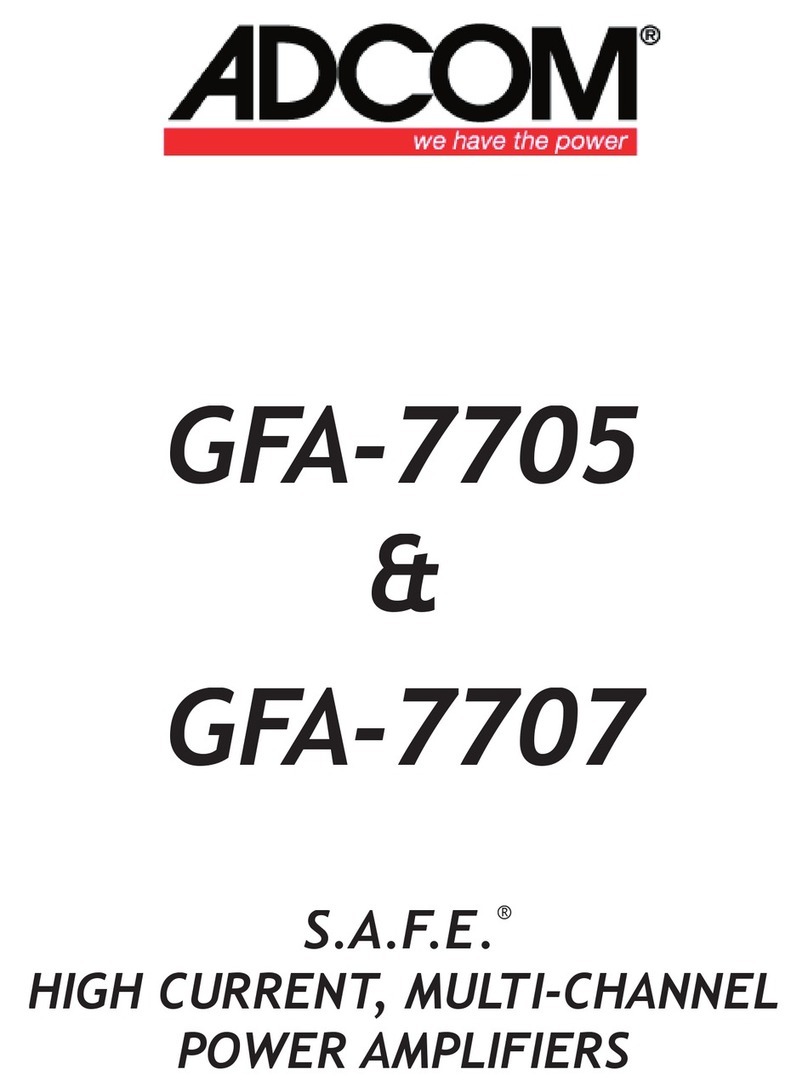 Adcom S.A.F.E. GFA-7705 user manual