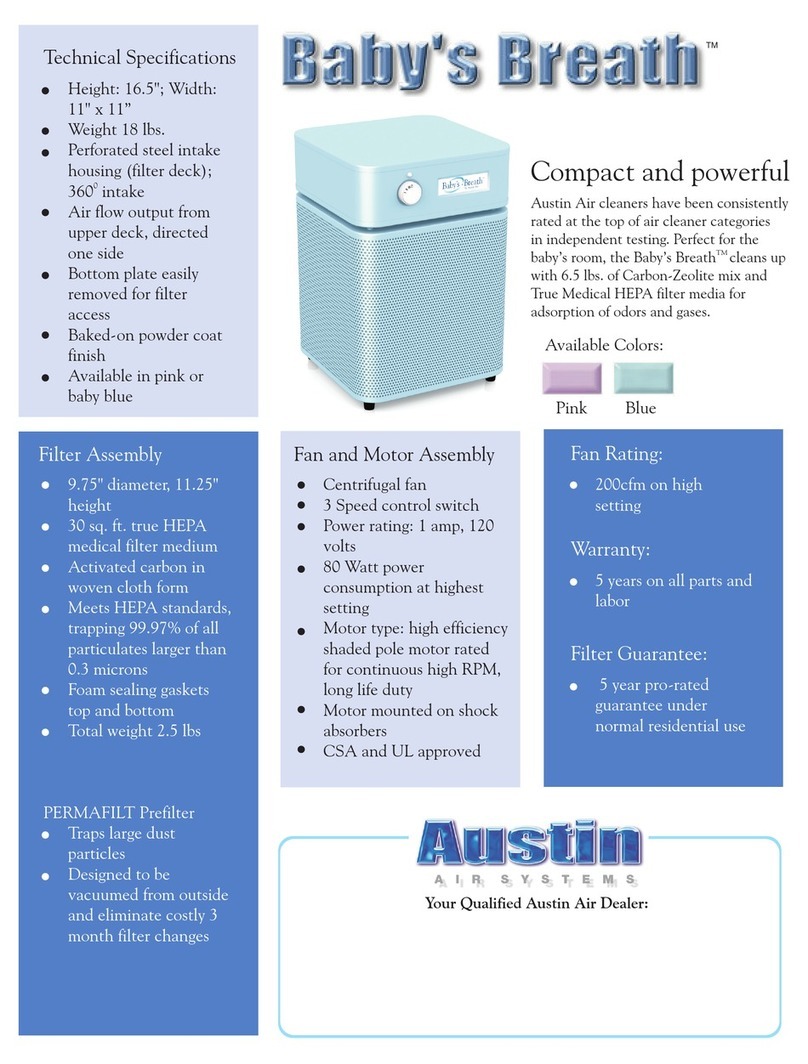 Austin Air Babys Breath Specifications