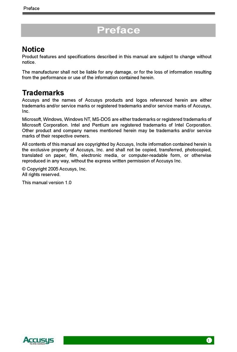 Accusys ACS-76500 User manual