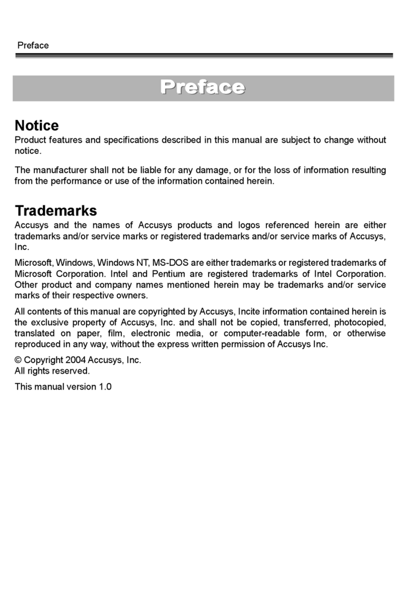 Accusys ACS-76130 manual&nbsp;