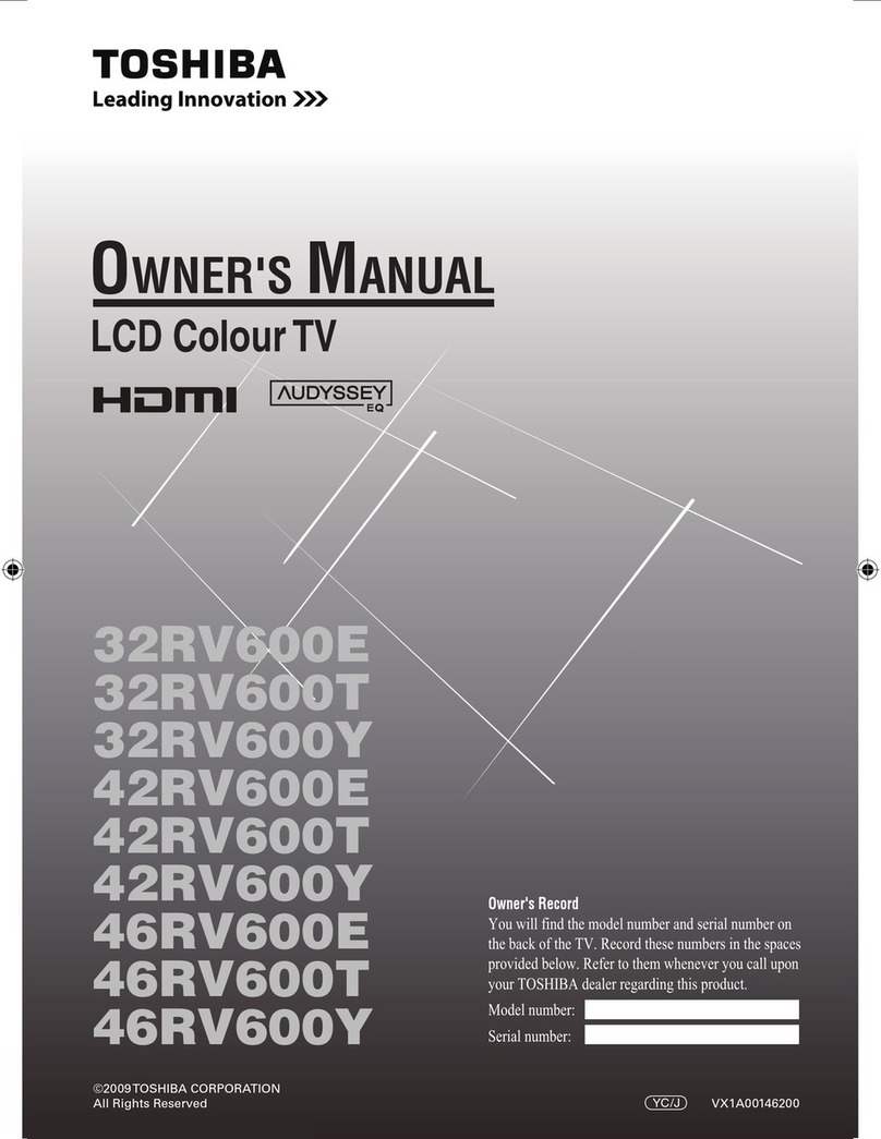 Toshiba 32RV600E User manual Toshiba 32RV600E User manual