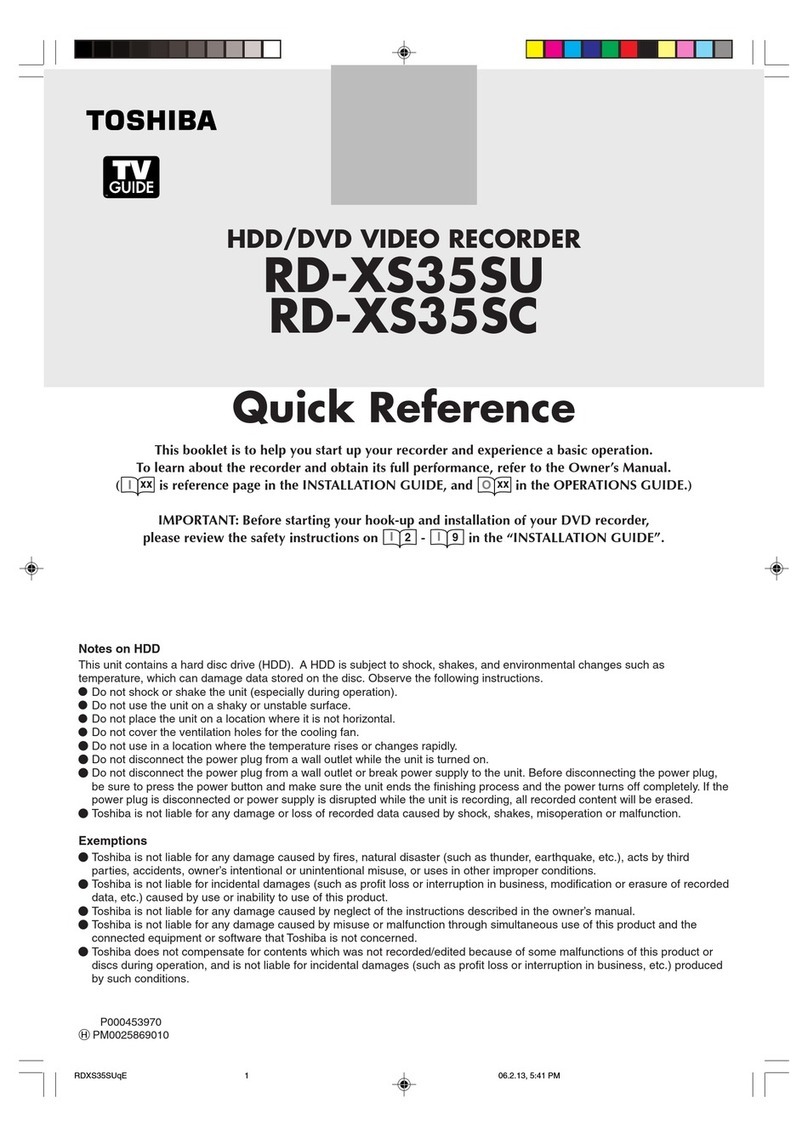 Toshiba RD-XS35SU User manual