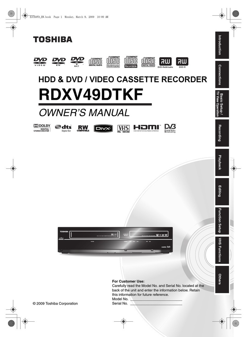 Toshiba RDXV49DTKF User manual