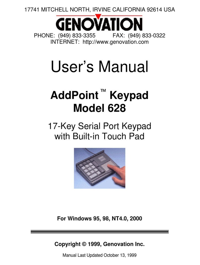Genovation AddPoint 628 user manual