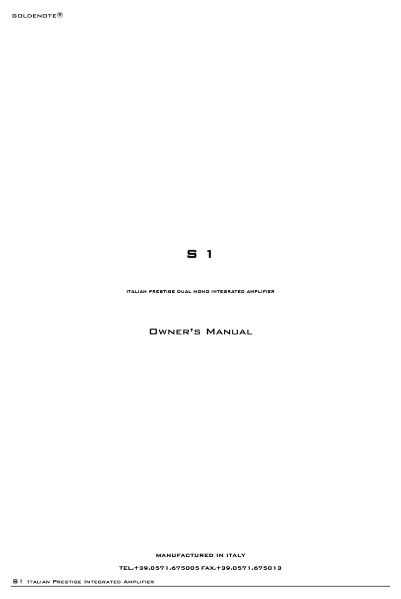 Goldenote S 1 User manual