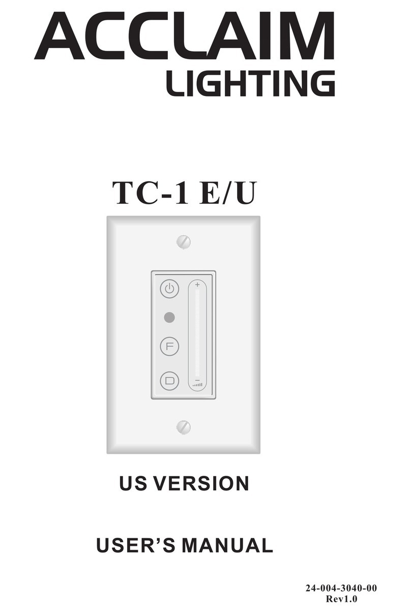 Acclaim Lighting TC-1 U user manual