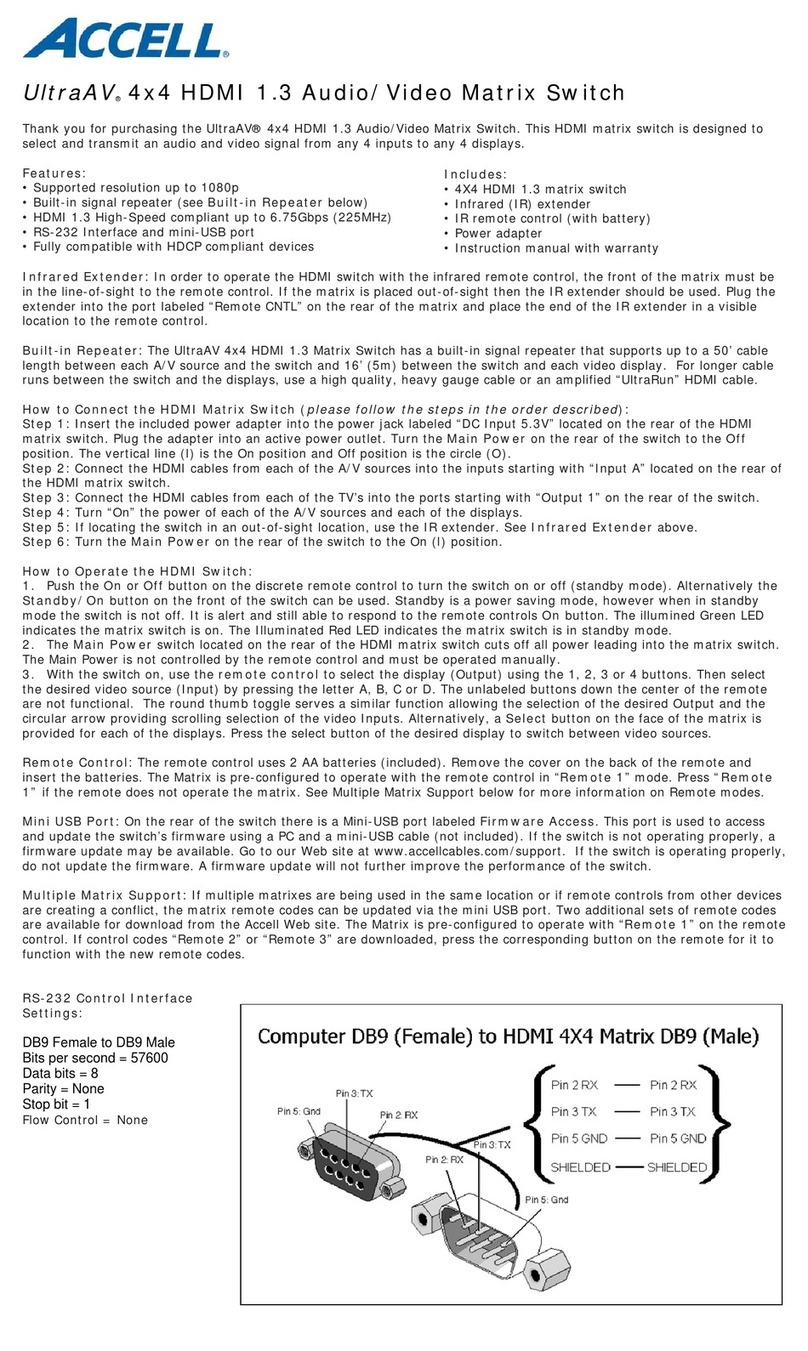 Accell UltraAV User manual