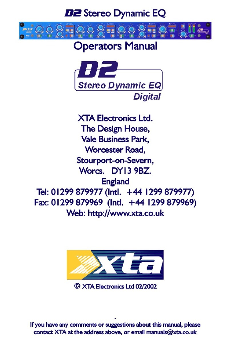 XTA D2 Operator's manual