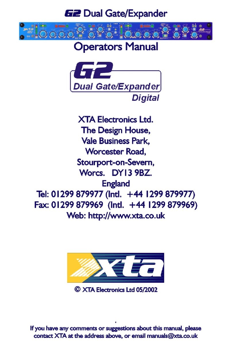 XTA G2 Operator's manual