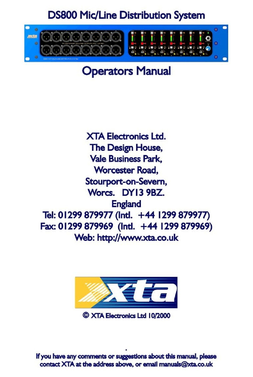 XTA DS800 Operator's manual