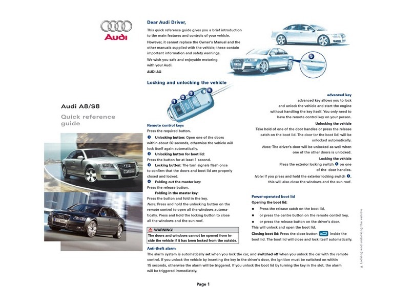 Audi A8 User manual Audi A8 User manual