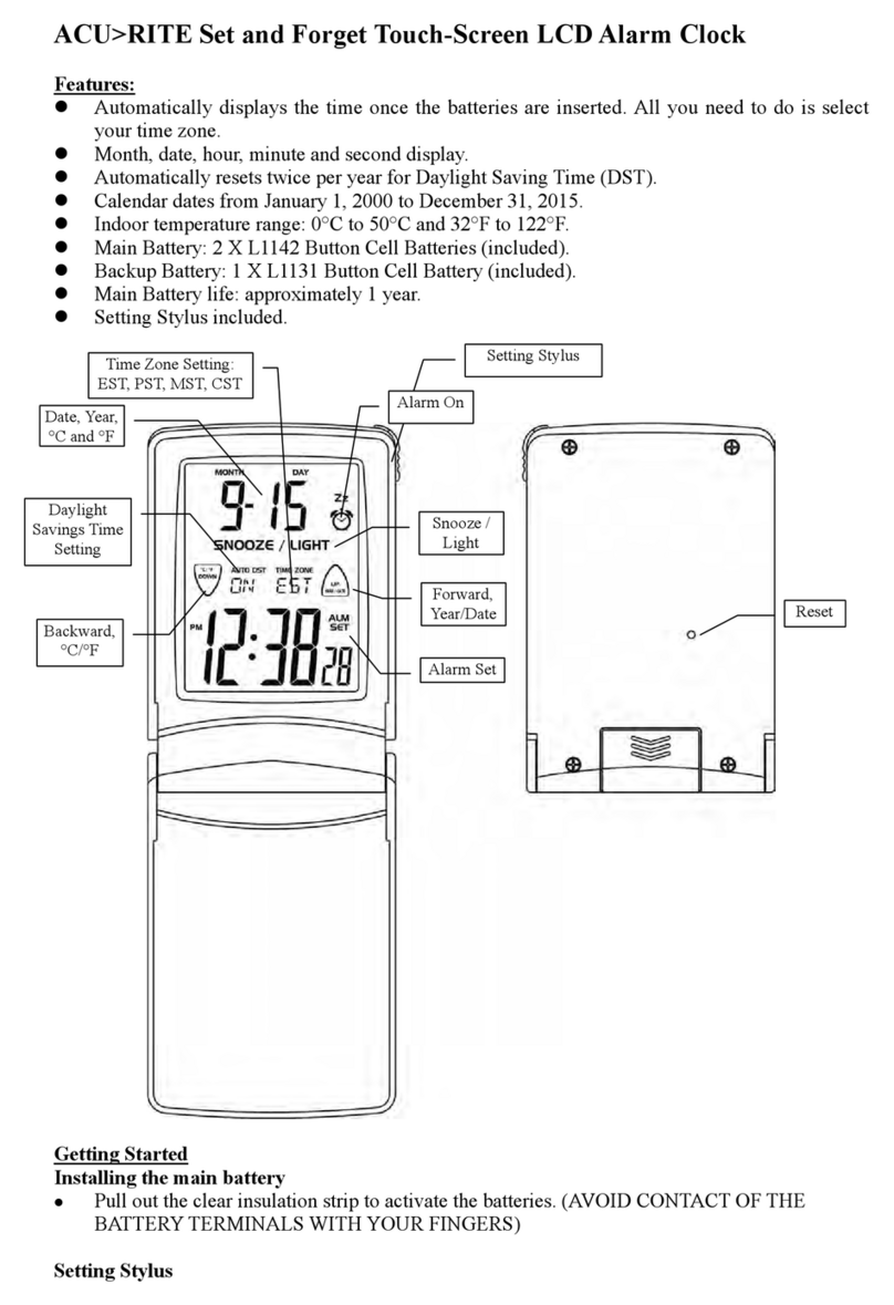 ACU-RITE Set and Forget User manual
