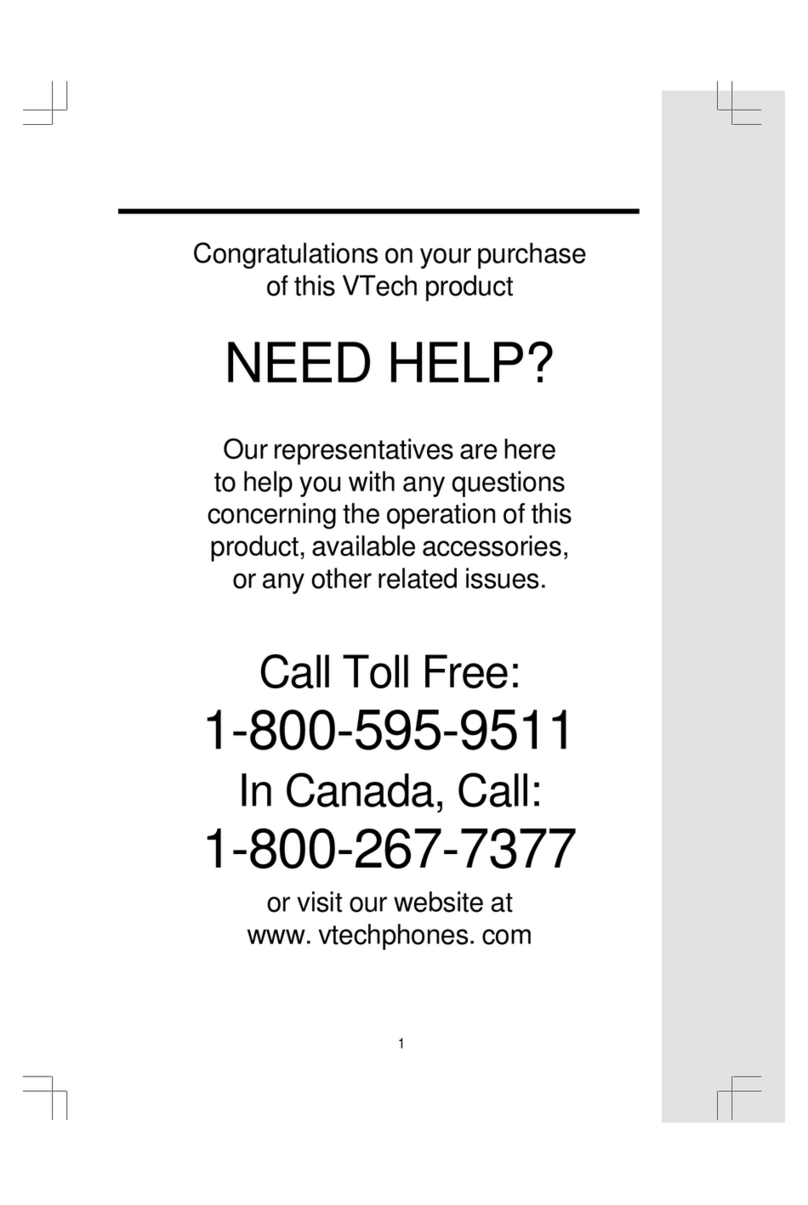 V-tech t2453 - Cordless Phone - Operation User manual