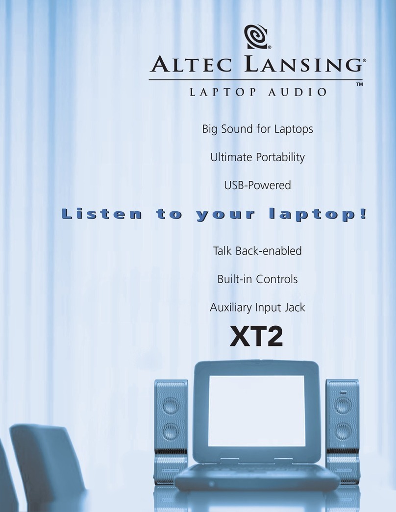 Altec Lansing XT2 User manual