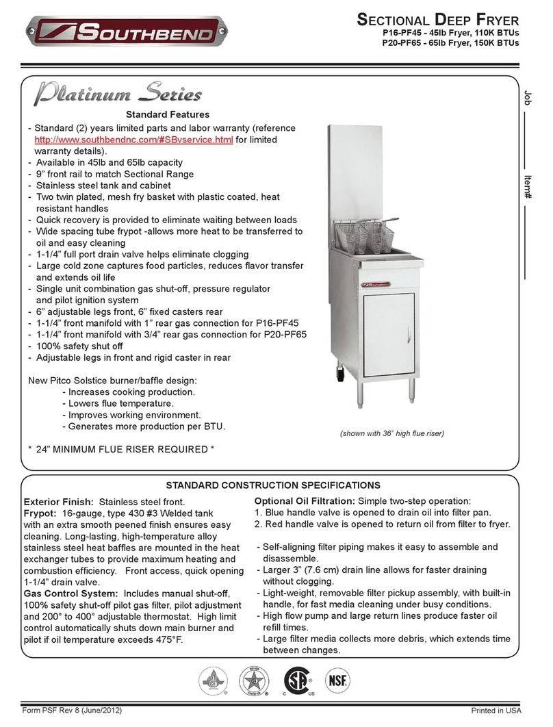 Southbend P16-PF45 Features & specifications