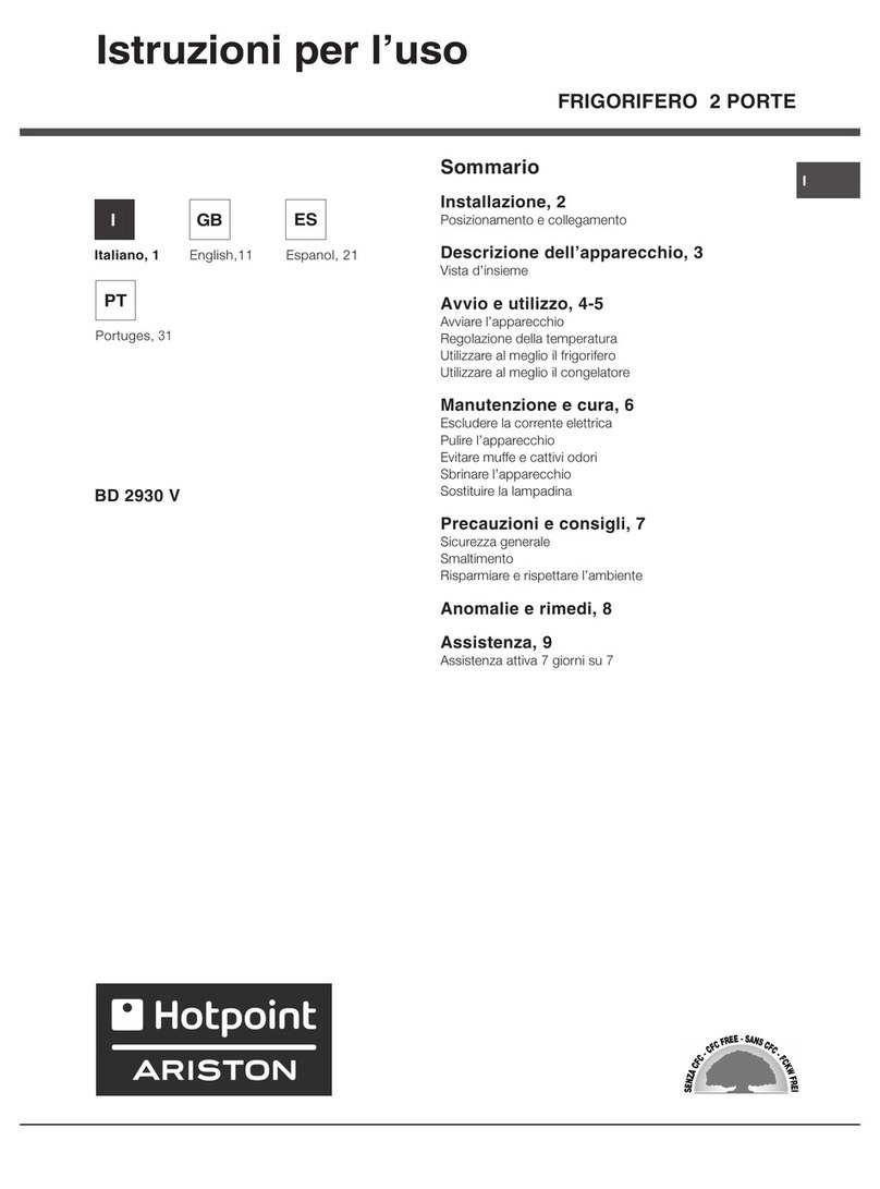 Hotpoint Ariston BD 2930 V operating instructions