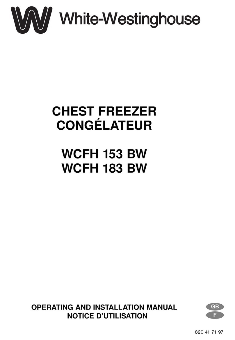 White-Westinghouse WCFH 183 BW OPERATING AND INSTALLATION Manual