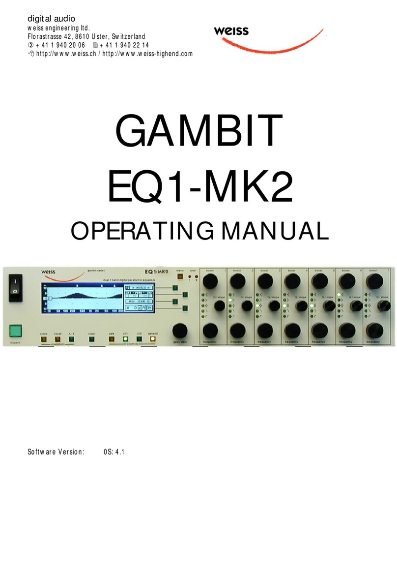 WEISS GAMBIT EQ1-MKII operating manual