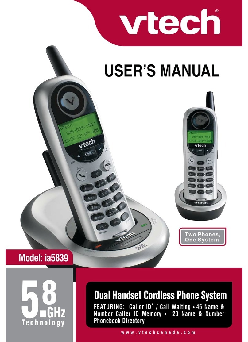 V-tech Cordless Telephone User manual