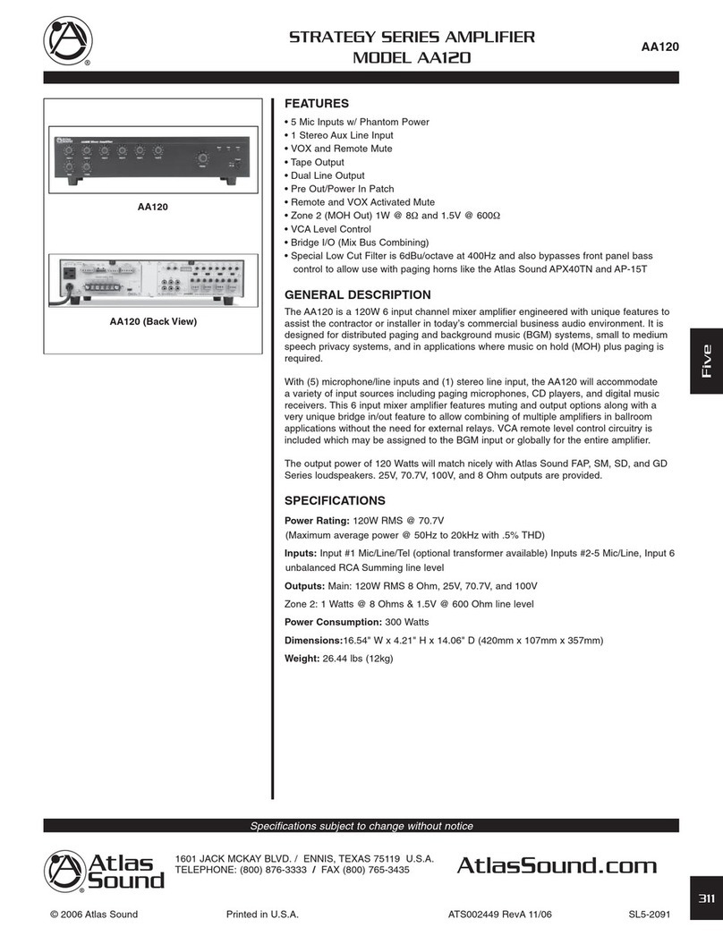 Atlas AA120 User manual