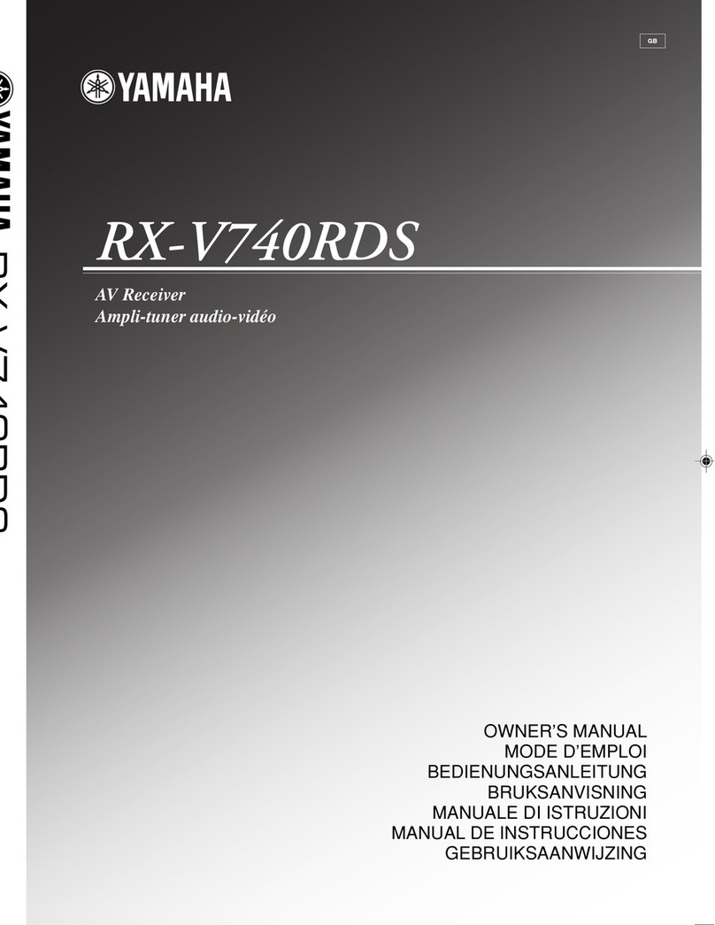 Yamaha RX-V740RDS owner's manual