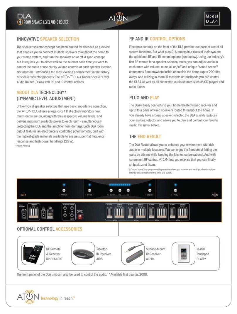 ATON Room Speaker Level Audio Router DLA4 Product guide